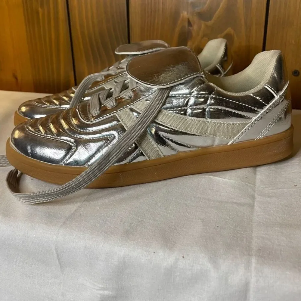 Steve Madden Madrid Silver Metallic Sneakers